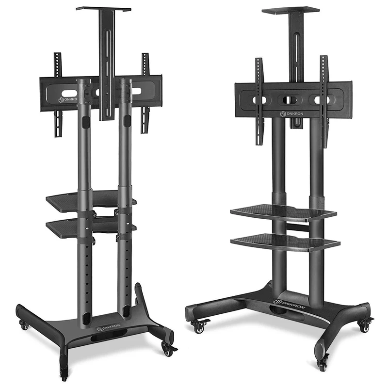 Onkron TS1881 Mobile Tv Stand for 50" - 86" Tv Screen for up to 90Kg | Rolling Tv Cart